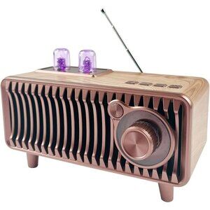 Retro Bluetooth FM Radio, 20W Dual Speakers Stereo, U Disk/TF Card/Aux Rosewood